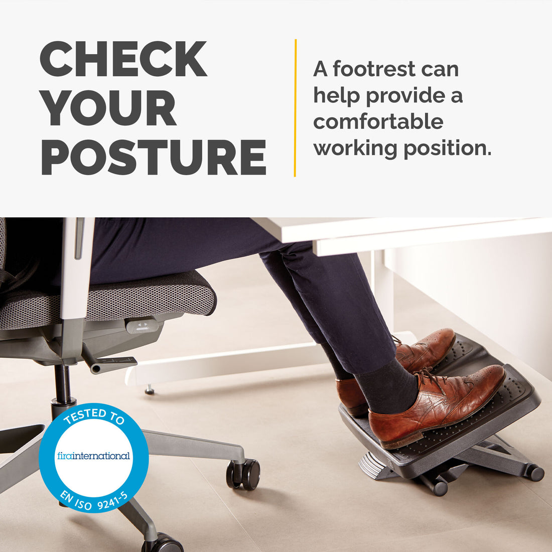 Fellowes Foot Rest Under Desk - Professional Series Ultimate Foot Support Ergonomic Foot Rest with 3 Height - image 2