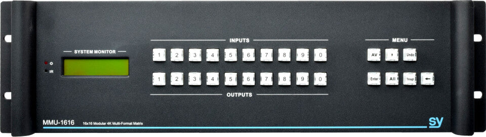 SY Electronics SY-MMU-1616 matrix switcher Modular AV matrix switchers Built-in display