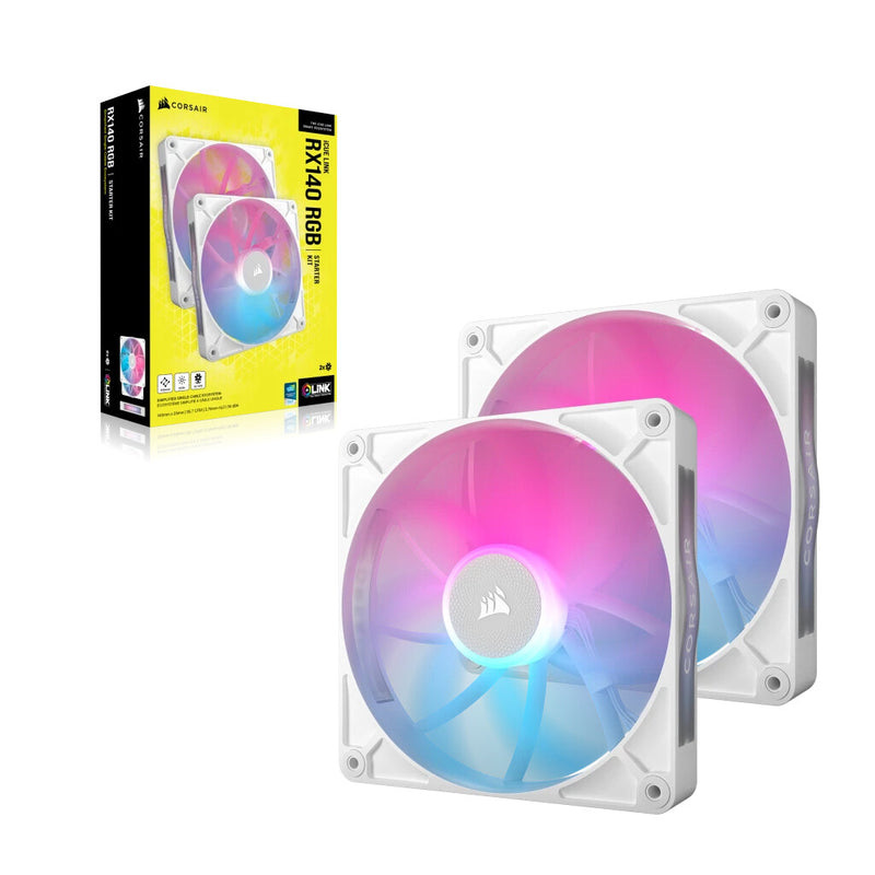 Corsair iCUE LINK RX140 RGB Computer case Fan 14 cm White 2 pc(s)