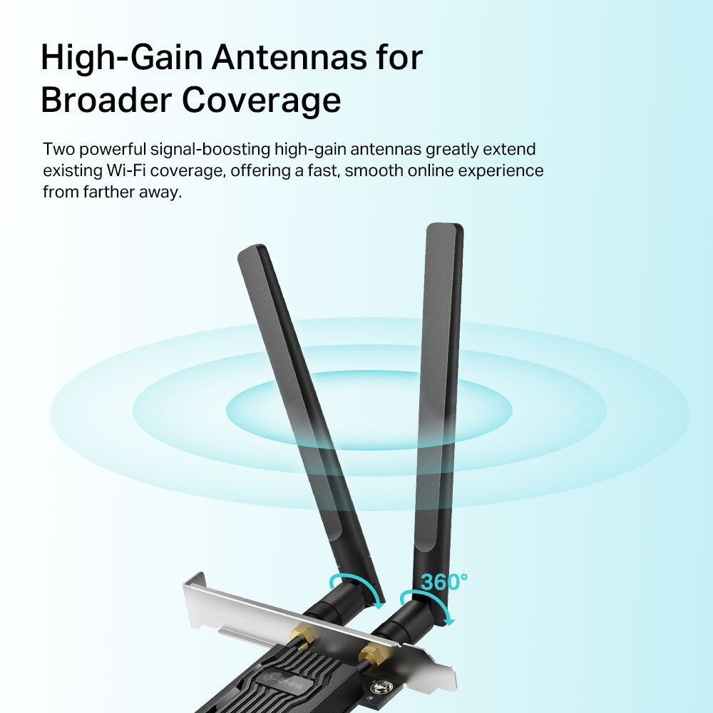TP-Link AX1800 Wi-Fi 6 Bluetooth 5.2 PCIe Adapter - image 3