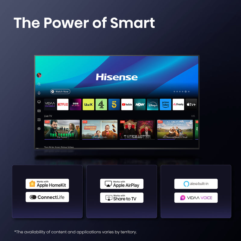 Hisense 55" E6QTUK 4K Ultra HD Smart TV with Freely