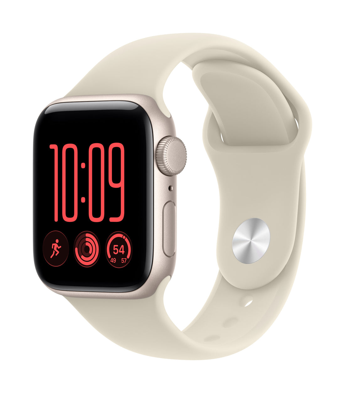 Apple Watch SE (3nd generation) SE 3 GPS 40mm Starlight Aluminium Case with Sand Sport Band - S/M