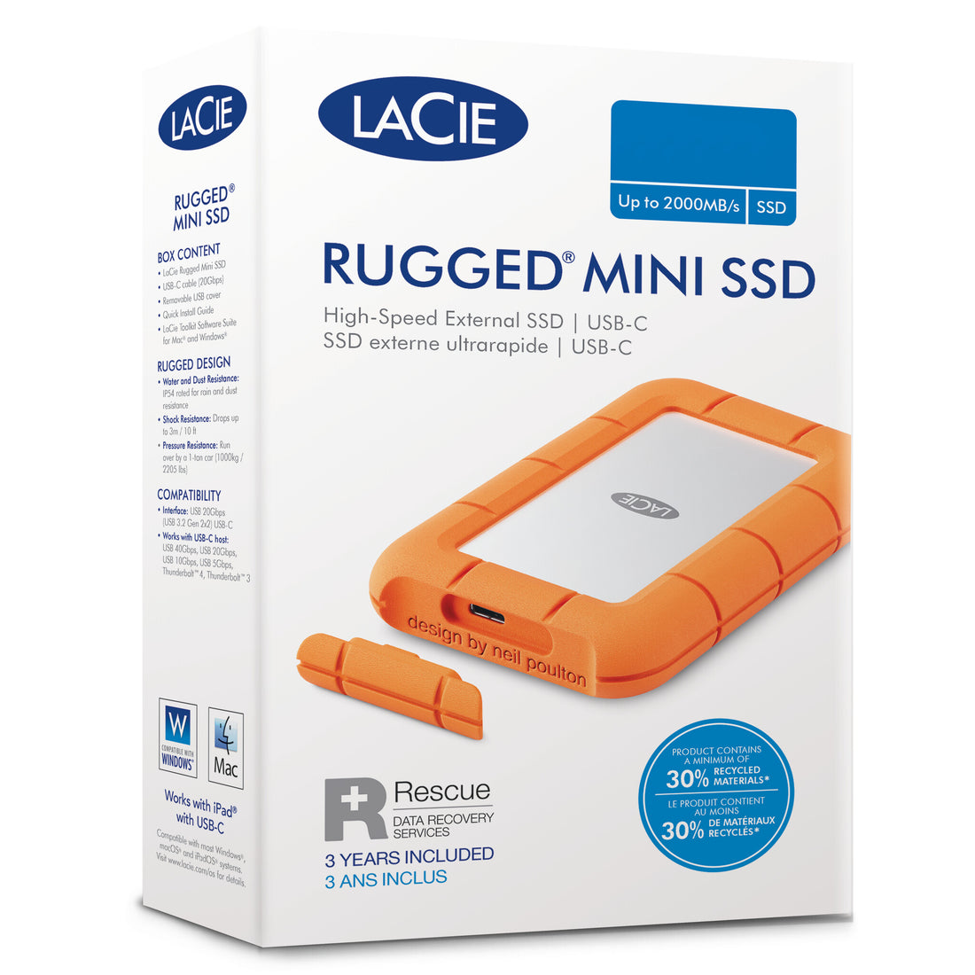 LaCie Rugged Mini external hard drive 5 TB 3.2 Gen 1 (3.1 Gen 1) Orange - image 5