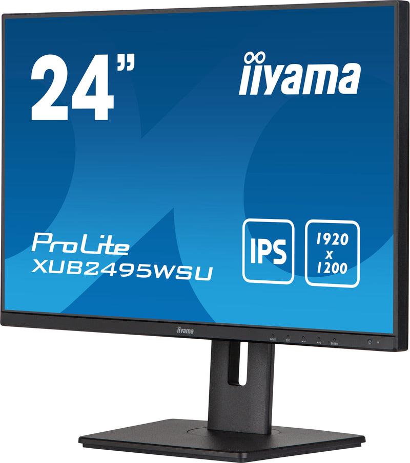 iiyama ProLite XUB2495WSU-B5 computer monitor 61.2 cm (24.1") 1920 x 1200 pixels WUXGA LCD Black