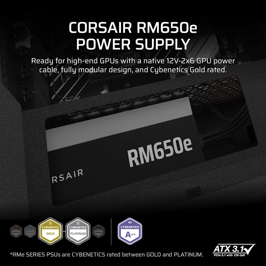 Corsair RMe Series RM650e power supply unit 650 W 24-pin ATX ATX Black - image 2
