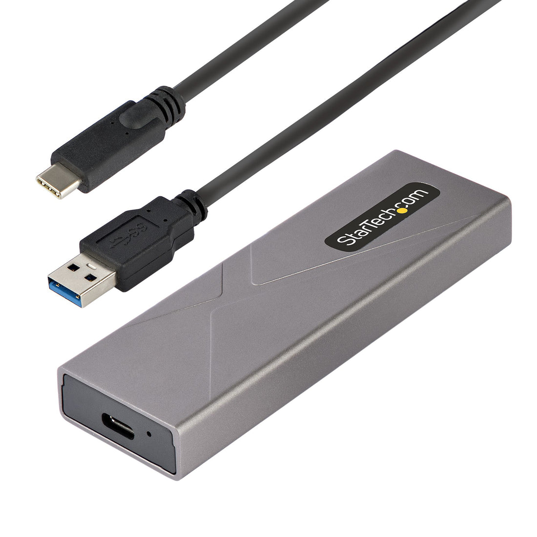 StarTech.com USB-C 10Gbps to M.2 NVMe or M.2 SATA SSD Enclosure - Tool-free External M.2 PCIe/SATA NGFF SSD