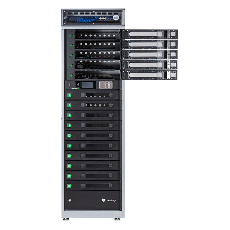 LocknCharge FUYL Tower 15 Pro Portable device management cabinet Black, Metallic