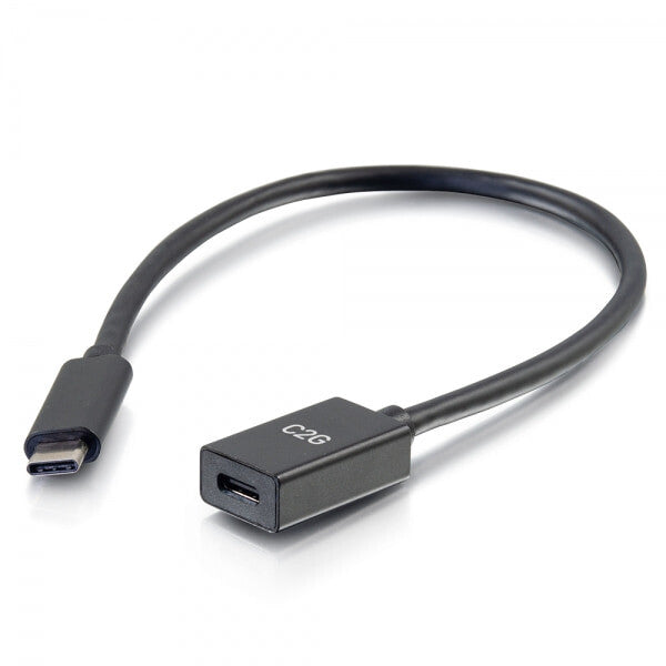 C2G 1ft USB-C to C 3.1 (Gen 2) Male to Female Extension Cable (10Gbps) - image 2