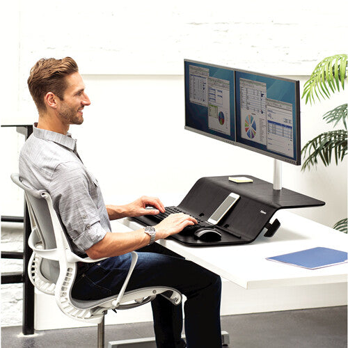 Fellowes Lotus RT Sit-Stand Workstation – Dual Black - image 7