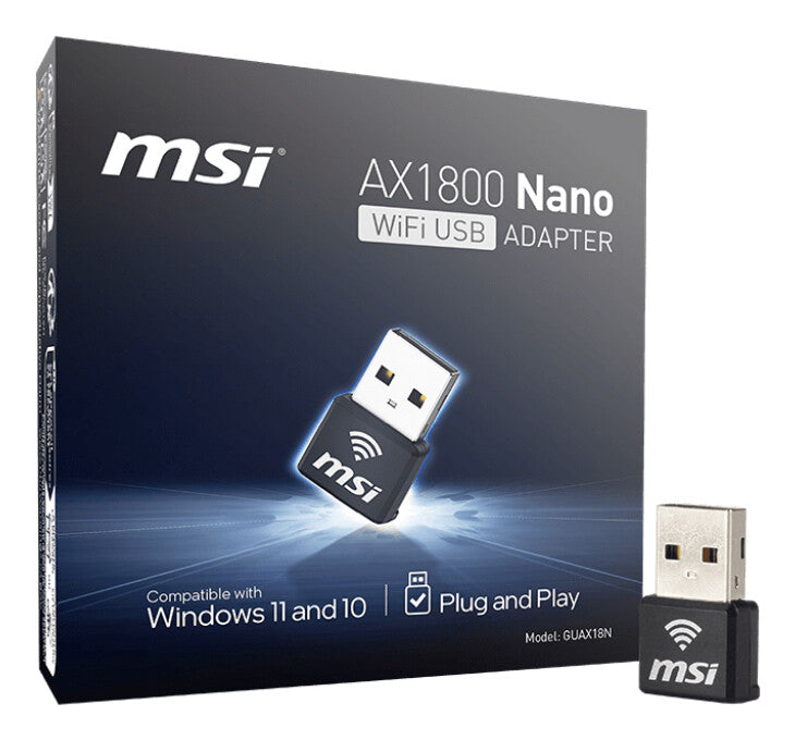 MSI AX1800 Nano WiFi USB Adapter interface cards/adapter USB 2.0