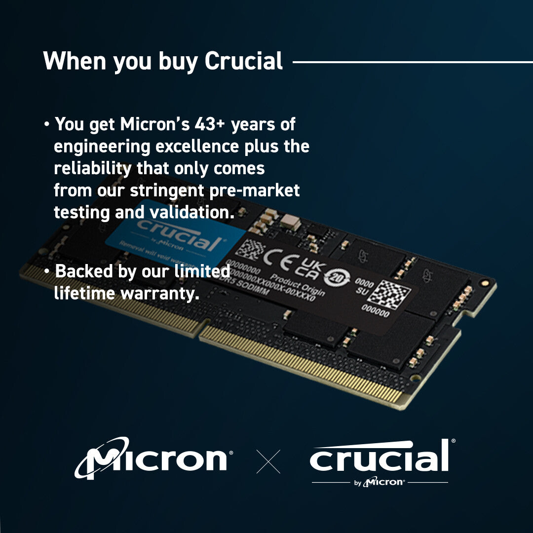 Crucial CT24G56C46S5 memory module 24 GB 1 x 24 GB DDR5 262-pin SO-DIMM ECC - image 3