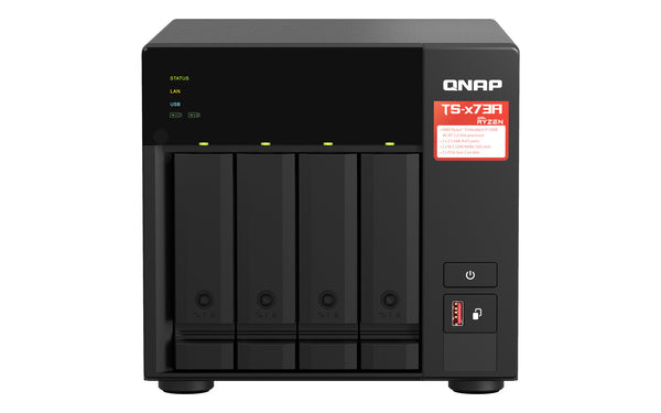 QNAP TS-473A Tower Ryzen Embedded V1500B 8 GB DDR4 16 TB HDD QNAP Turbo System Black