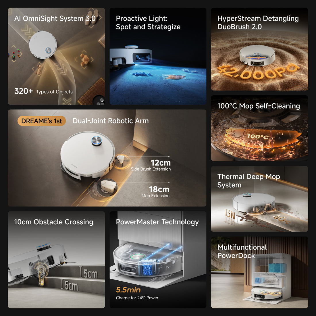 Dreame X60 Pro Ultra Complete smart robot vacuum & mop - white - image 4