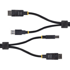 StarTech.com 10ft (3m) DisplayPort and USB 5Gbps KVM Cable, 4K 60Hz, DP 1.2 and USB Combo Cable for KVM Switches