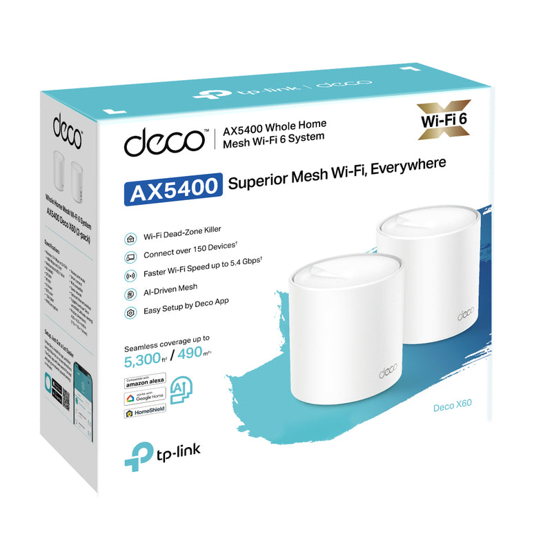 TP-Link AX3000 Whole Home Mesh Wi-Fi 6 System, 2-Pack
