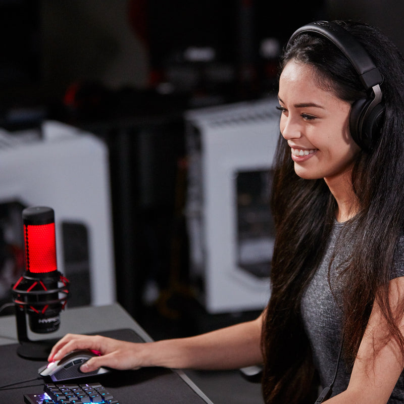 HyperX QuadCast Black, Red Table microphone
