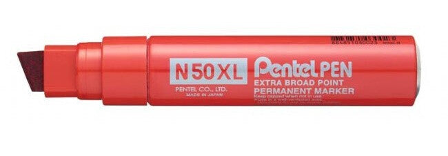 Pentel N50XL permanent marker Chisel tip Red 6