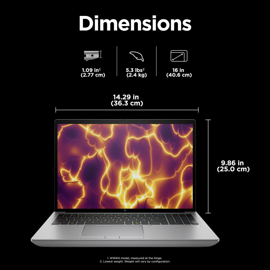 HP ZBook Fury G11 16" Mobile Workstation (98K32ET) - Intel Core i7-14700HX, 32GB RAM, 1TB SSD, NVIDIA RTX 3500 Ada, Windows 11 Pro