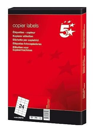 5Star 296743 self-adhesive label White 2400