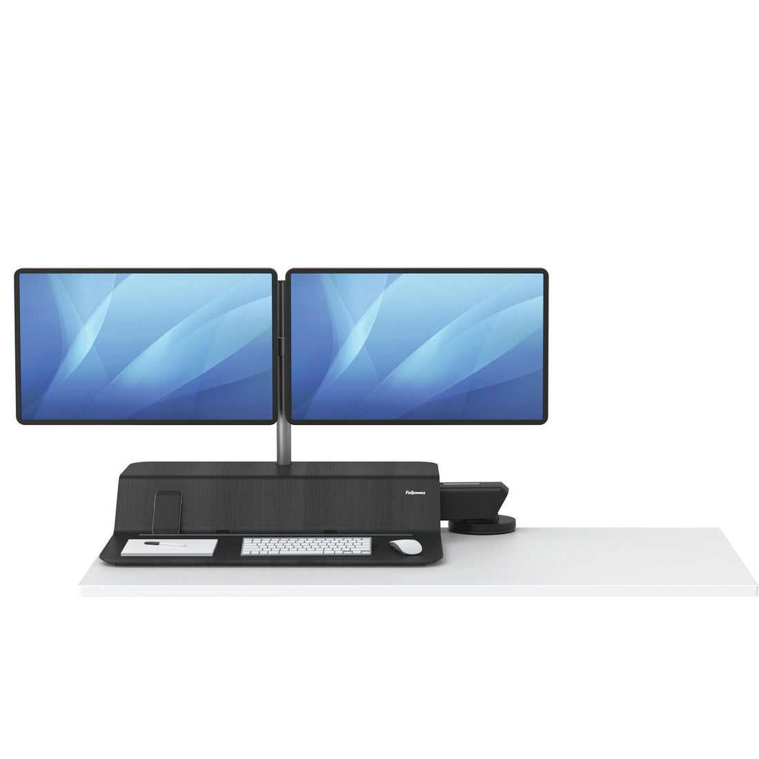 Fellowes Lotus RT Sit-Stand Workstation – Dual Black - image 3