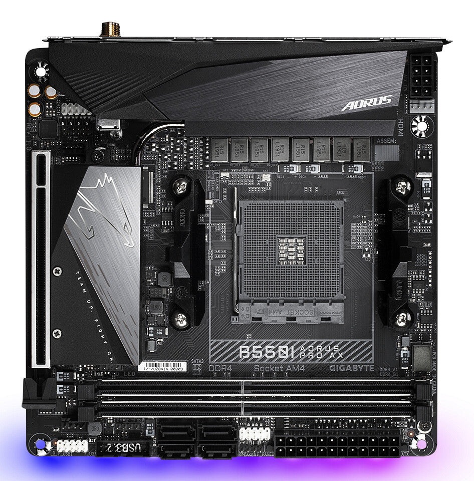 GIGABYTE B550I AORUS PRO AX Motherboard - AMD Ryzen 5000 CPUs, 8 Phases VRM, up to 5300MHz DDR4, 1xPCIe 4.0 + - image 2