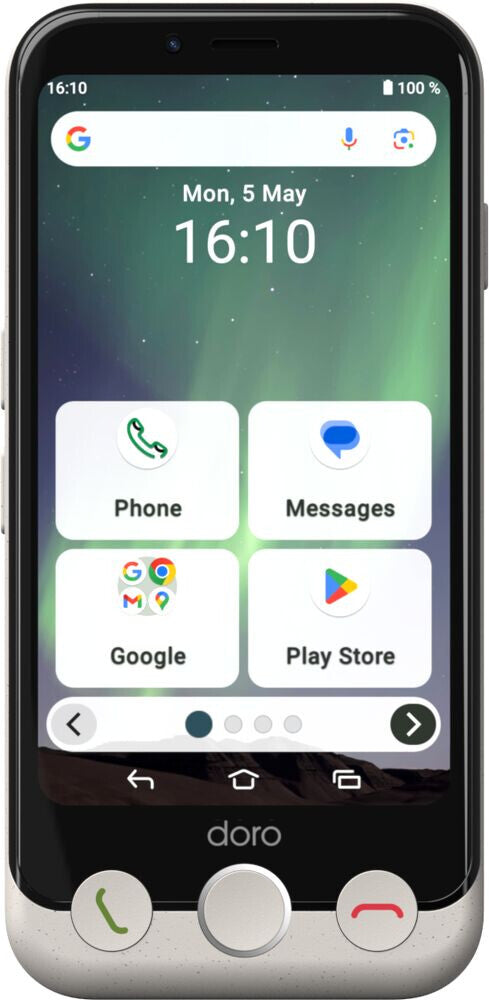 Doro Aurora A10 11.4 cm (4.5") Dual SIM Android 14 4G USB Type-C 4 GB 64 GB 3000 mAh Black, White