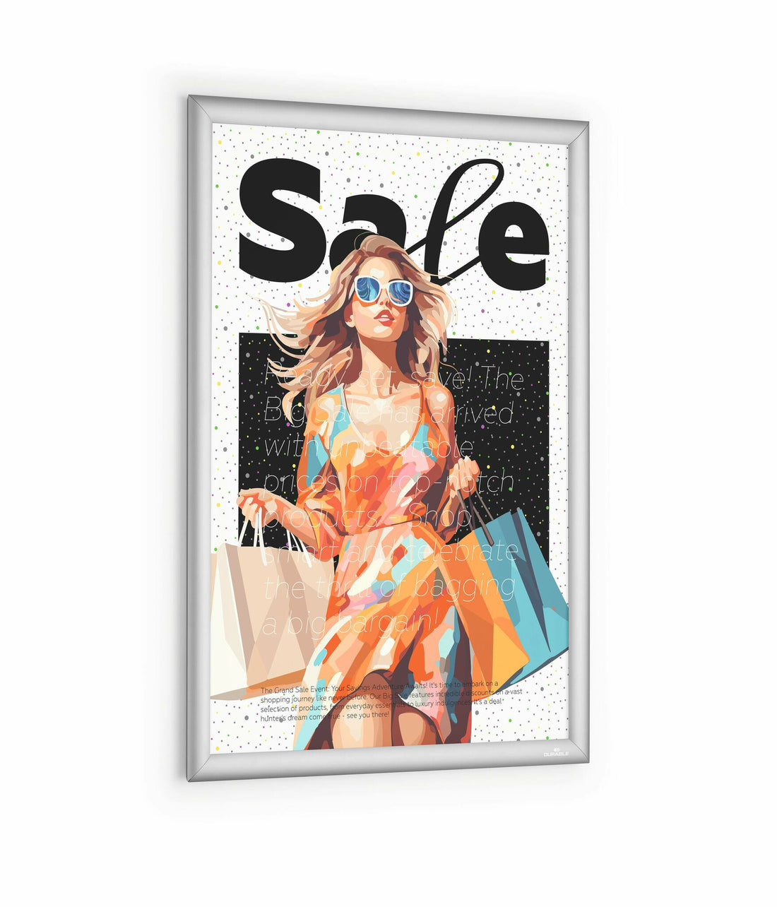 Durable 500823 wall frame 450 x 625 mm Rectangle Silver Aluminium - image 4