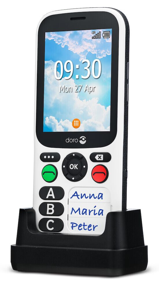 Doro 780X IUP 7.11 cm (2.8") 117 g Black, White Feature phone