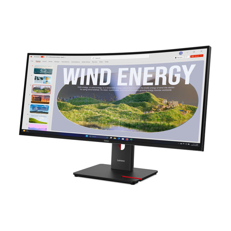 Lenovo ThinkVision T34WD-40 LED display 86.4 cm (34") 3440 x 1440 pixels Black