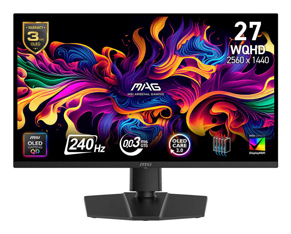 MSI MAG 273QP QD-OLED X24 computer monitor 26.5" 2560 x 1440 pixels Wide Quad HD Black