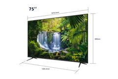 TCL 75P615K 75 inch Television, 4K Ultra HD, Smart TV Powered by Android 9.0