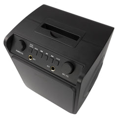 RockJam 10-Watt Rechargeable Bluetooth Karaoke Machine with Two Microphones, Voice Changing Effects & LED Lights