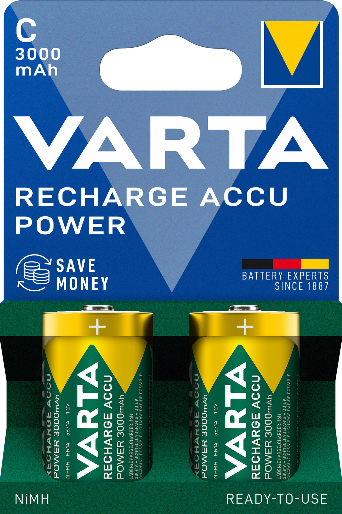 Varta 56714 101 412 household battery Rechargeable battery C Nickel-Metal Hydride (NiMH) - image 2