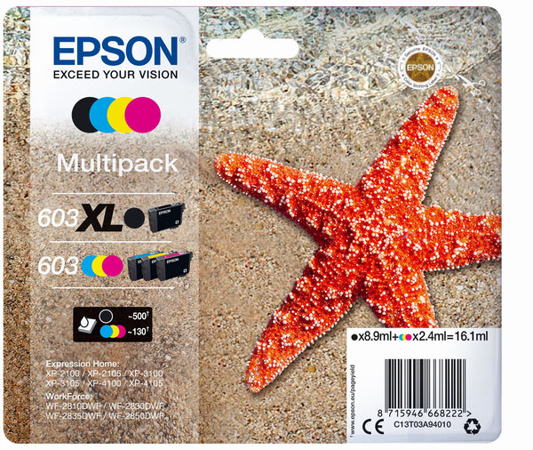 Epson Multipack 4-colours 603 XL Black/Std. CMY