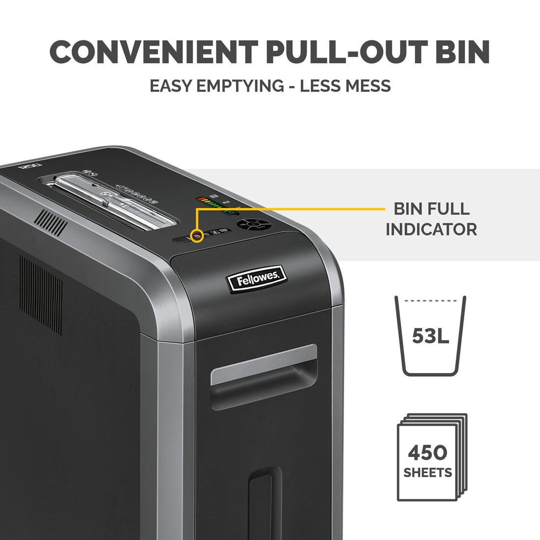 Fellowes Paper Shredder 125Ci 20 Sheet Cross Cut Shredder with 53 Litre Bin High Security P4 - image 8