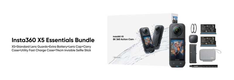Insta360 X5 Bundle action sports camera 72 MP 8K Ultra HD 25.4 / 1.28 mm (1 / 1.28") Wi-Fi 200 g