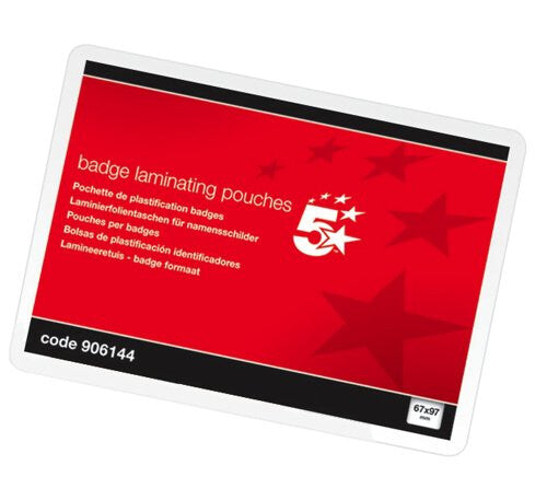 5Star 906144 laminator pouch 100