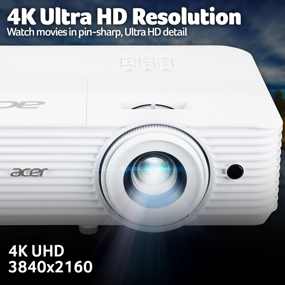 Acer H6815P projector - 4K Ultra HD, 4,000 ANSI lm - image 3