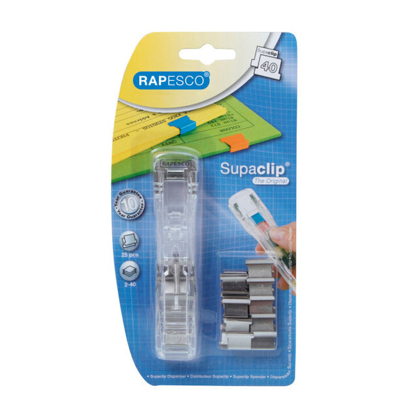 Rapesco Supaclip 40 paperclip dispenser Transparent
