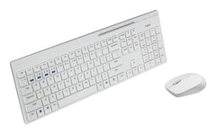 Rapoo 8110M keyboard Mouse included Universal RF Wireless + Bluetooth QWERTY English White