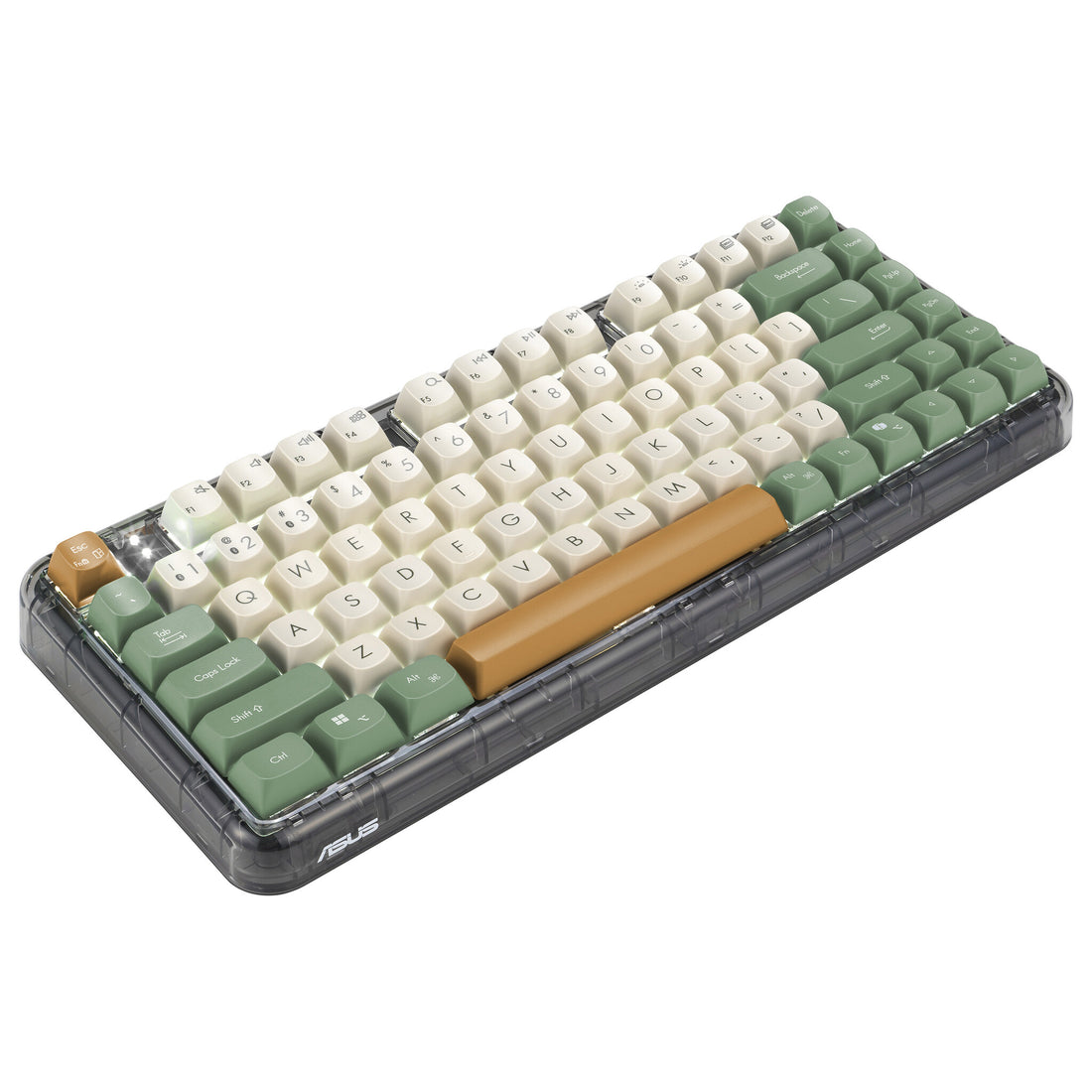 ASUS Jelly75 KD201 keyboard Universal USB + RF Wireless + Bluetooth Green, Beige, Orange - image 8