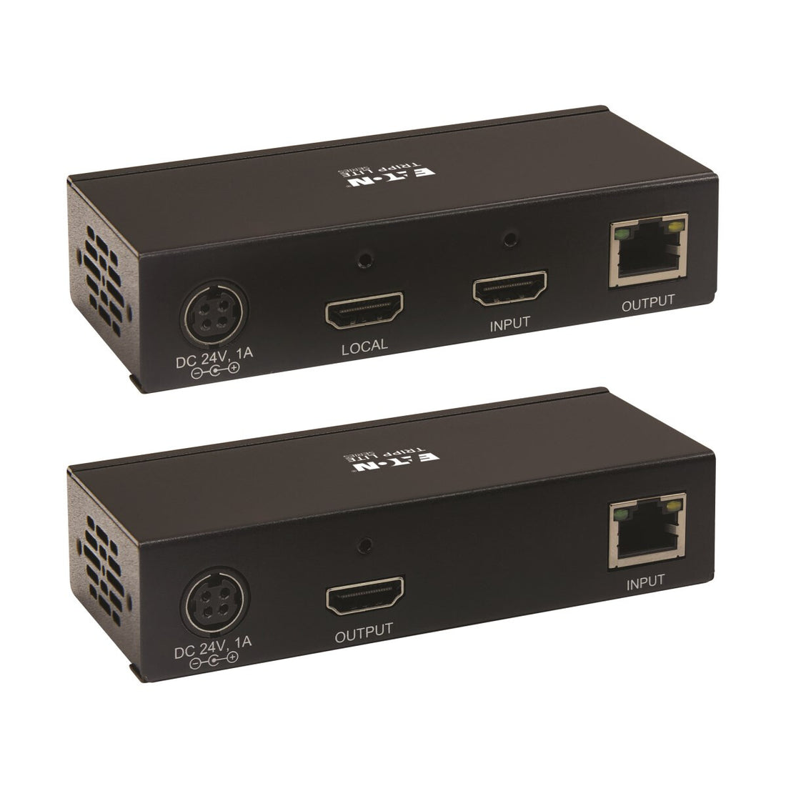 Tripp Lite B127A-1A1-BHBH HDMI over Cat6 Extender Kit, KVM Support, 4K 60Hz, 4:4:4, USB/IR, PoC, HDR, HDCP 2.2, 230 ft., TAA