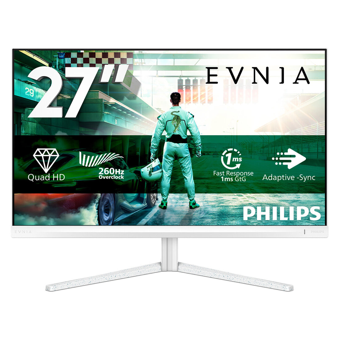 Philips Evnia 27M2N3501PA/00 computer monitor 27" 2560 x 1440 pixels Quad HD LCD White - image 2