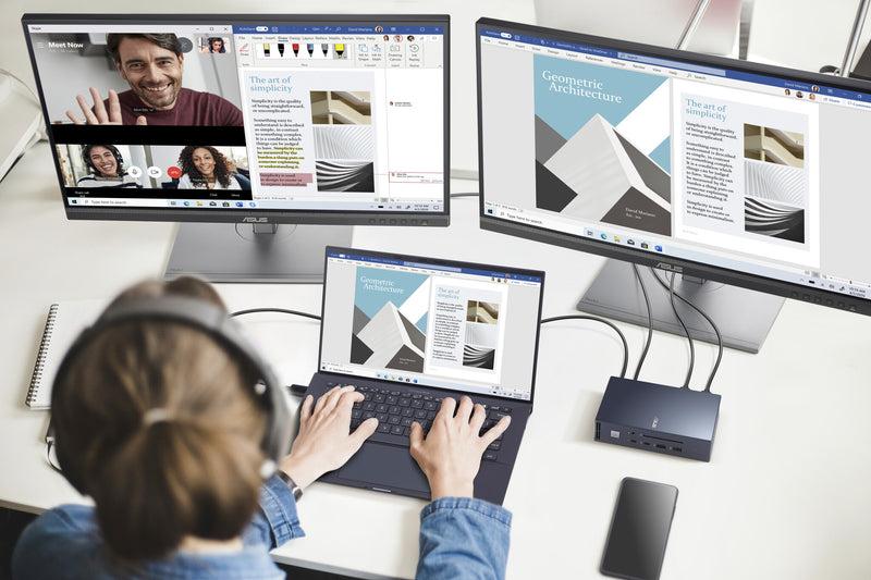 ASUS SimPro Dock 2 Wired Thunderbolt 3 Black, Blue