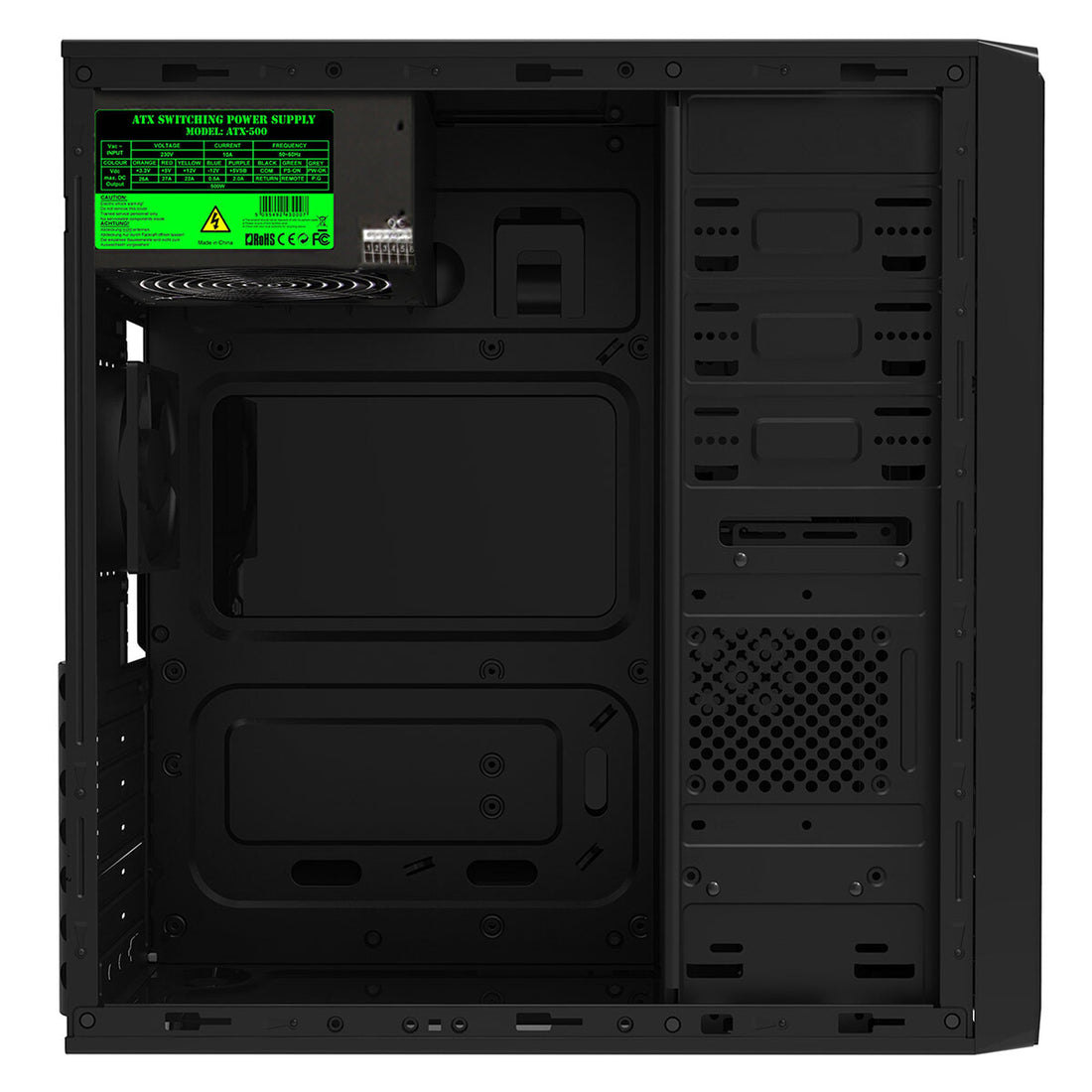 CiT JETSTREAM-SILVER computer case Midi Tower Black, Silver 500 W - image 4