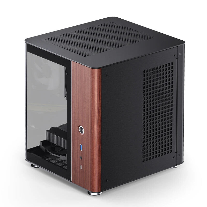 Jonsbo TK-0 BLACK computer case Black, Wood - image 10