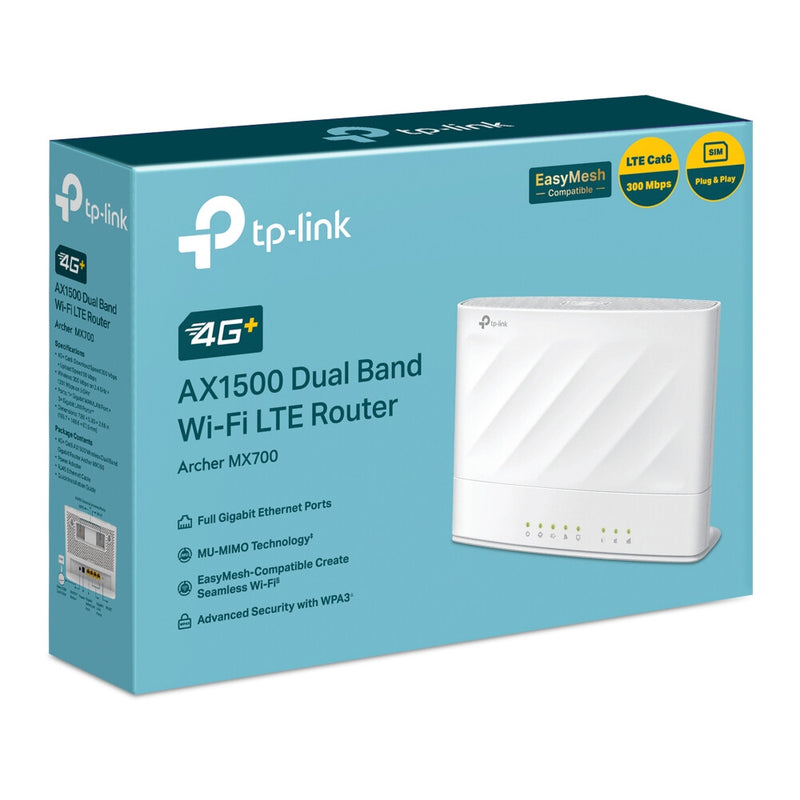 TP-Link Archer MX700 wireless router Gigabit Ethernet Dual-band (2.4 GHz / 5 GHz) 4G White