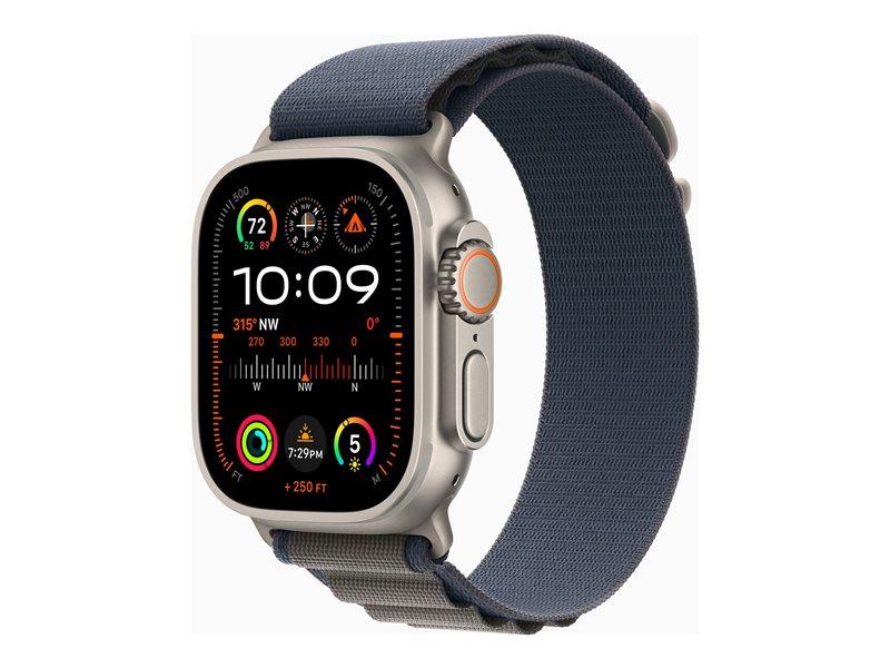 Apple Watch Ultra 2 (GPS + Cellular) - 49 mm - Titanium Case with Blue Alpine Loop - Band Size: S