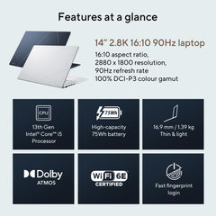 ASUS Zenbook 14 OLED UX3402VA-KN114W Intel® Core™ i5 i5-1340P Laptop 35.6 cm (14