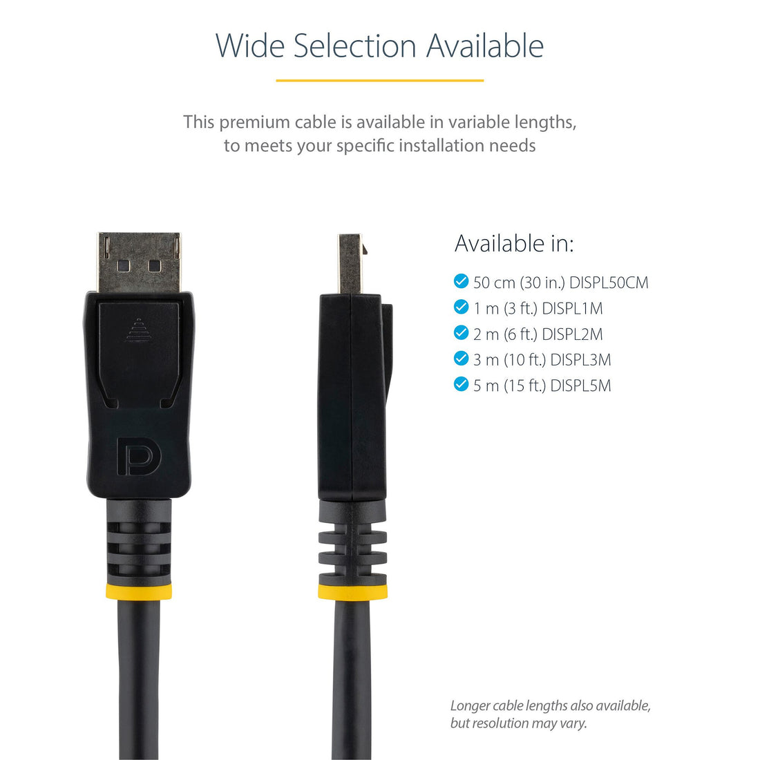 StarTech.com 3m (10ft) DisplayPort 1.2 Cable - 4K x 2K Ultra HD VESA Certified DisplayPort Cable - DP to DP - image 4